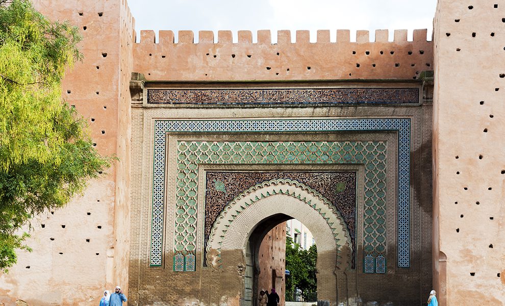 Symbolic Entrance of Meknes with Elaborate Moroccan Design