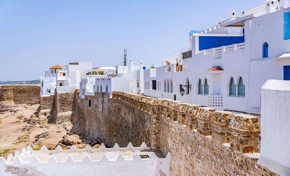 Coastal View of Asilah’s Historic Medina by the Atlantic